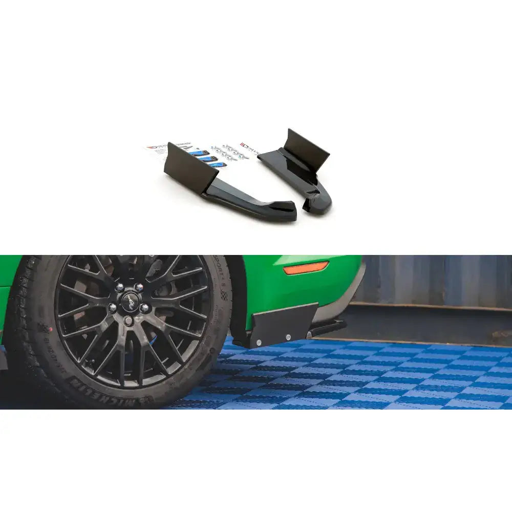 Rear Side Splitters + Flaps V.1 Ford Mustang Gt Mk6 Facelift