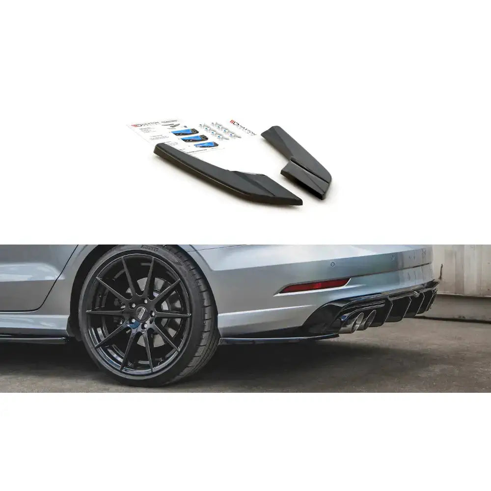 Rear Side Splitters V.2 Audi S3 Sedan 8v Facelift