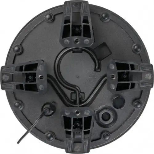 Reflektor LED 360°, toppvisning som fremhever festeklips, ledning og detaljerte skruehoder på kanten.