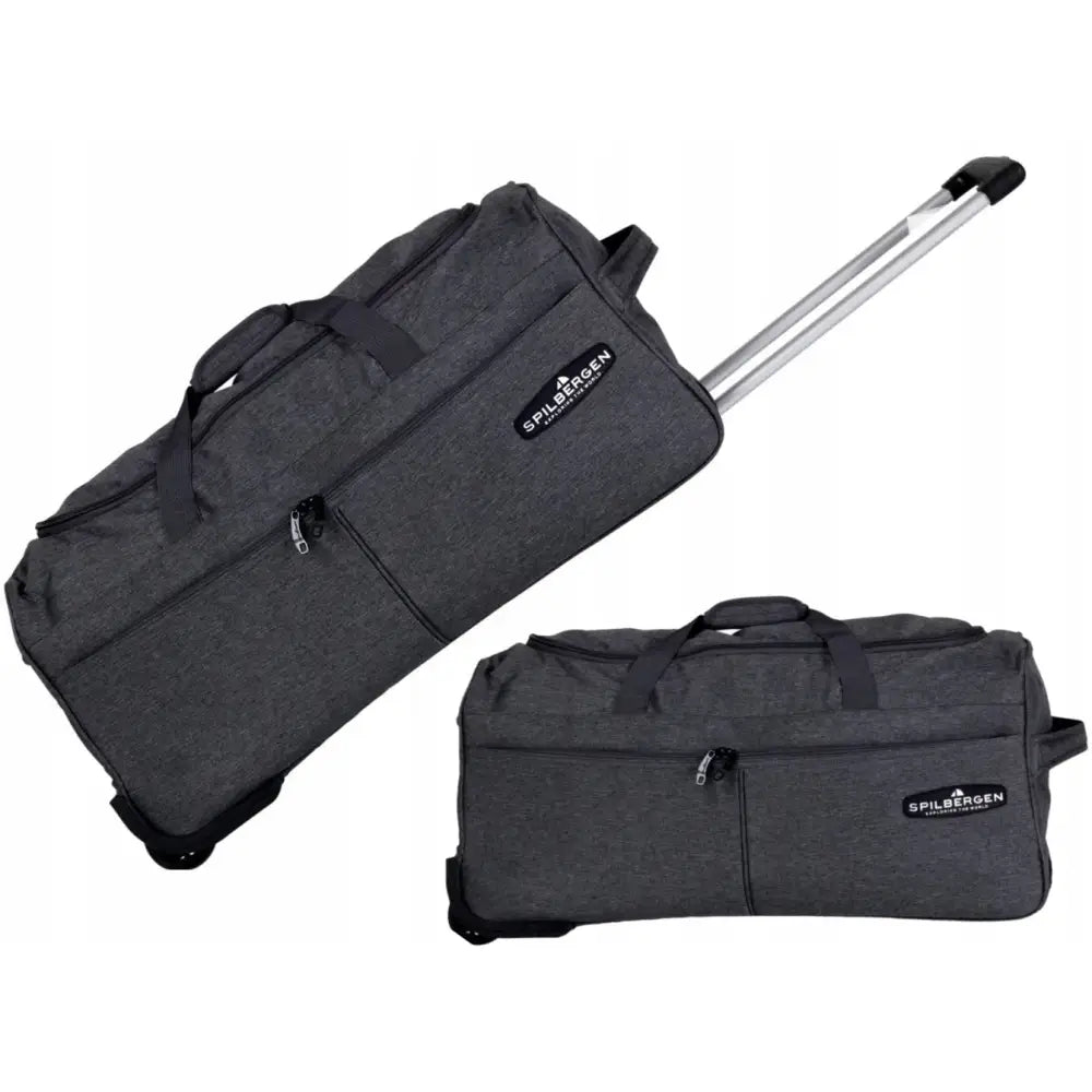 Reisebag med Hjul Bagasje Koffert Stor 55l Grå