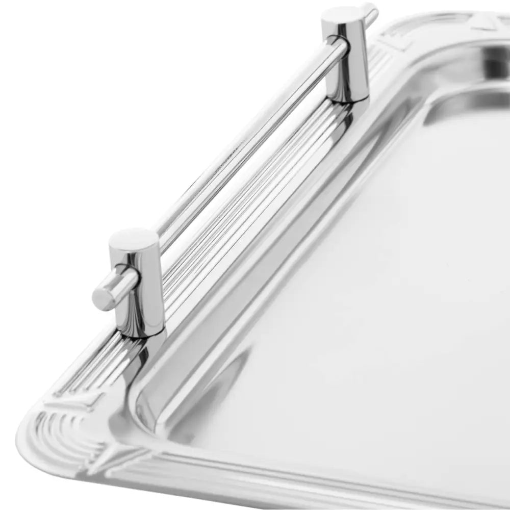 Rektangulær Catering Serveringsbrett med Håndtak Stål Gn 1/1