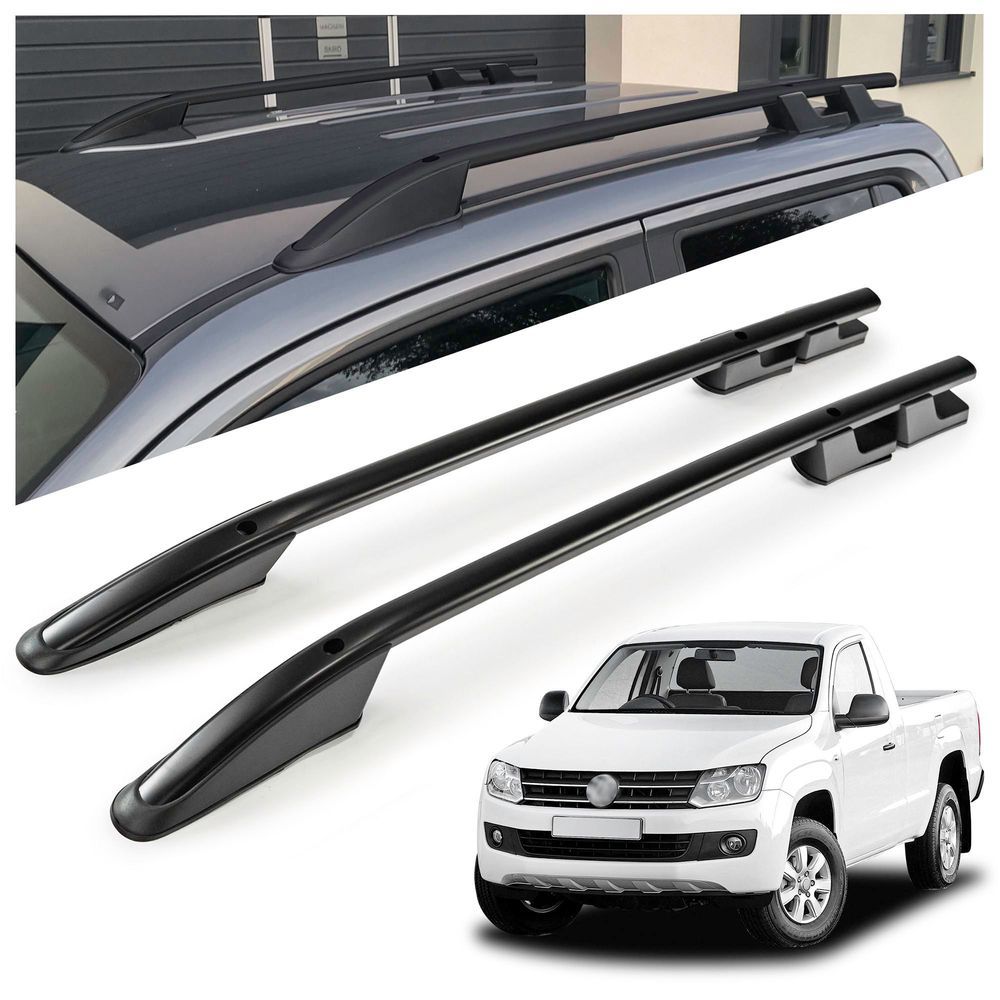 Takrails sort OMT til Vw Amarok I 2010-2020 aluminium og plast