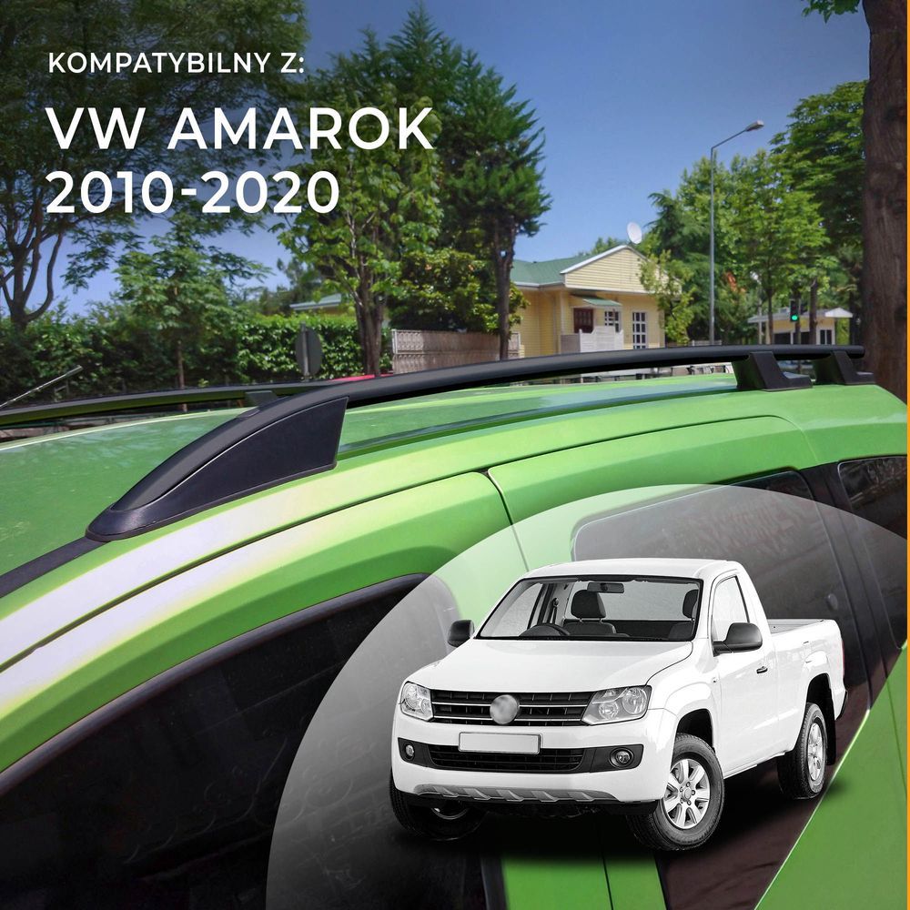 Takrails sort Vw Amarok I OMT � sett forfra