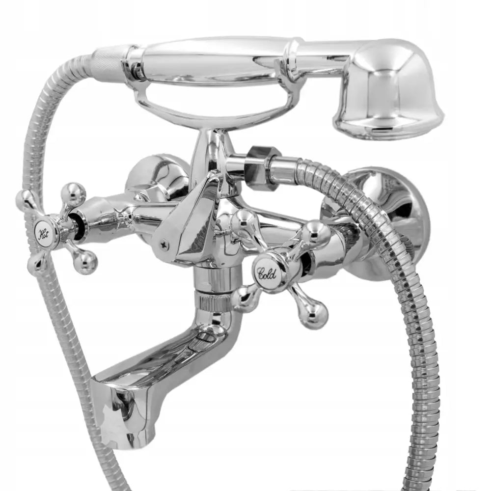 Retro Badekarsbatteri med Fleksibel Tut + Dusjsett