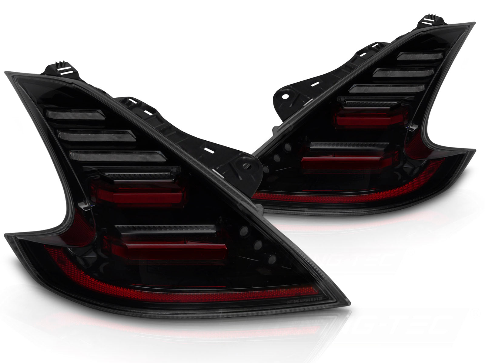 Baklykter Nissan 370Z 09–20 Led, Black Smoke, Dynamic – LDNI13