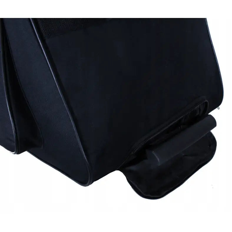 Rgl 250L reisebag med hjul, nærbilde av åpen sidelomme med glidelås og bærehåndtak synlig inni.