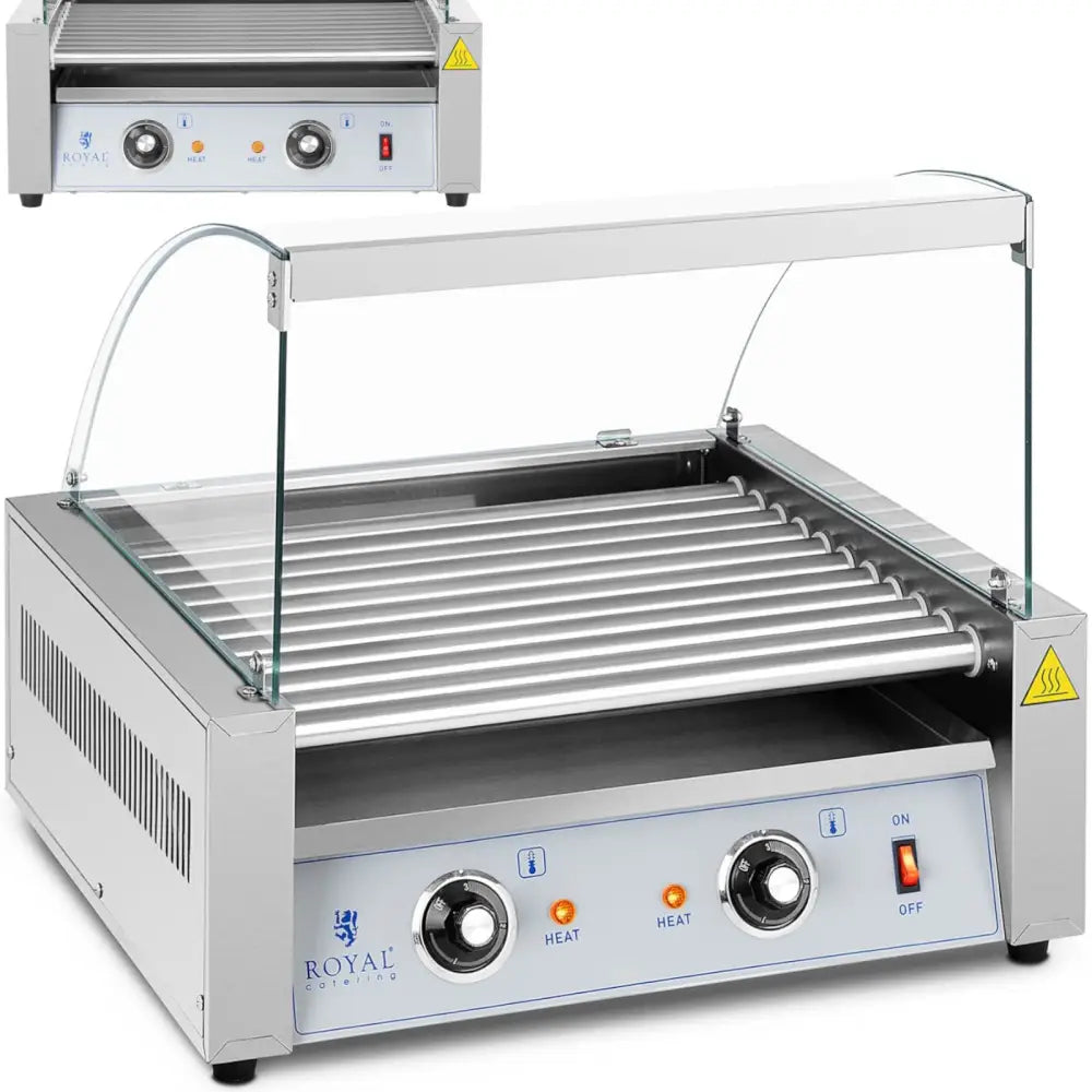 Rullende Grillpølsevarmer med 11 Valser 1100 w