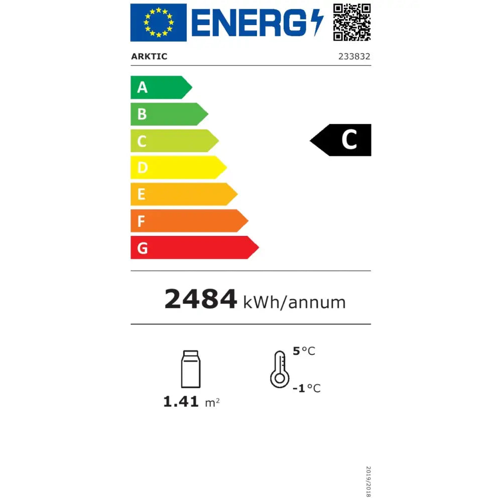 Rund Konditorikjøler med Led 4 Hyller 360l