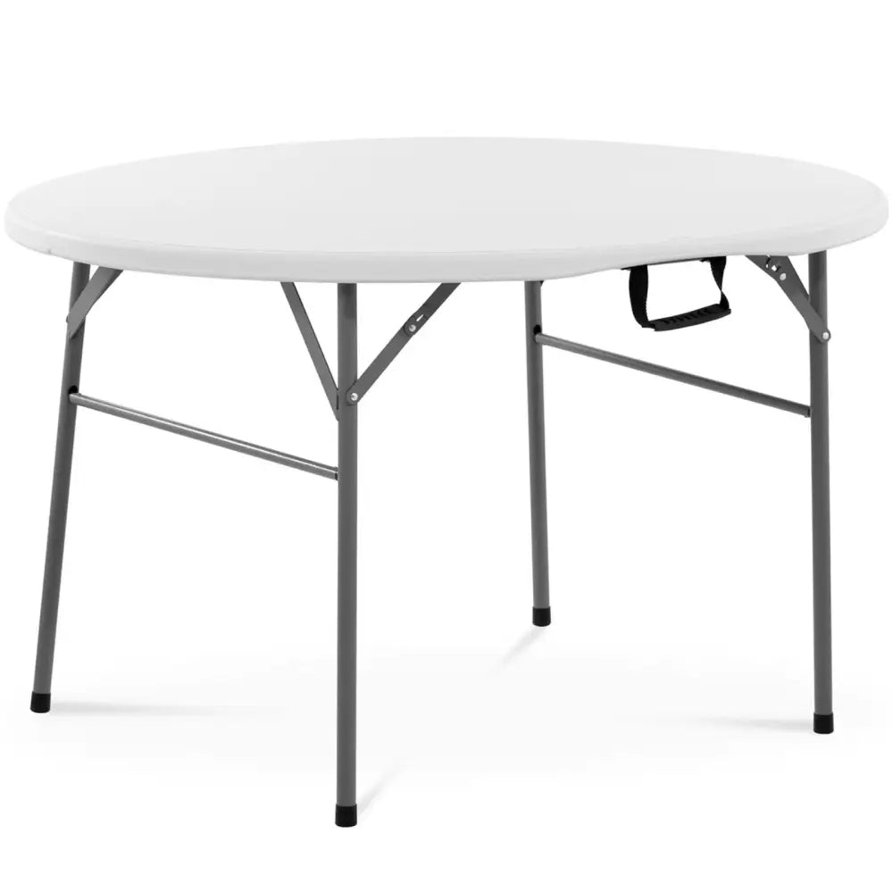 Rundt Sammenleggbart Hvitt Hagebord for Catering Opptil 150 Kg Diam. 120 x 74 Cm. Prod. Kode: 1014854