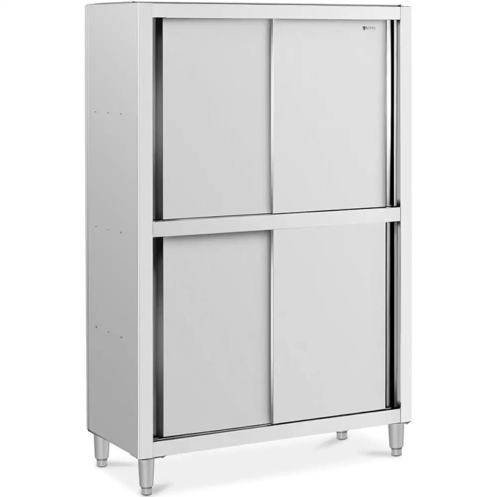 Rustfritt Stål Gastronomisk Lager Skap med Skyvedører