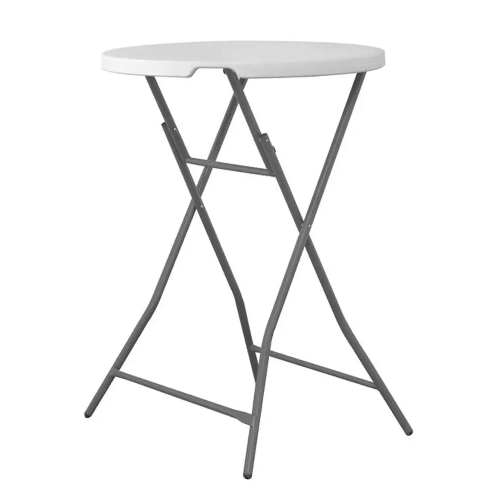 Sammenleggbar Hvit Rund Bardisk 80cm ø Opptil 80kg - Hendi 810958
