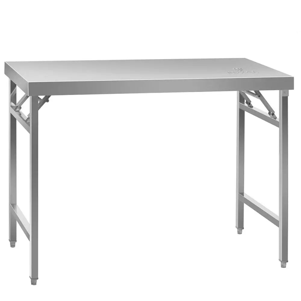 Sammenleggbar Rustfritt Stål Arbeidsbord 120 x 60cm Opptil 120kg Royal Catering Rcat-120k