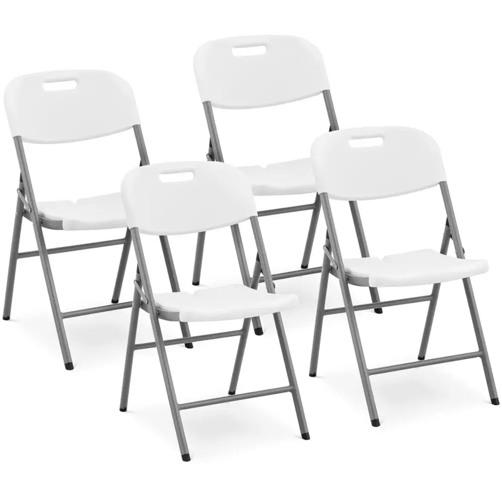 Sammenleggbart Hvitt Bankett- og Hagestolsett 40 x 38 Cm - 4 Stk.