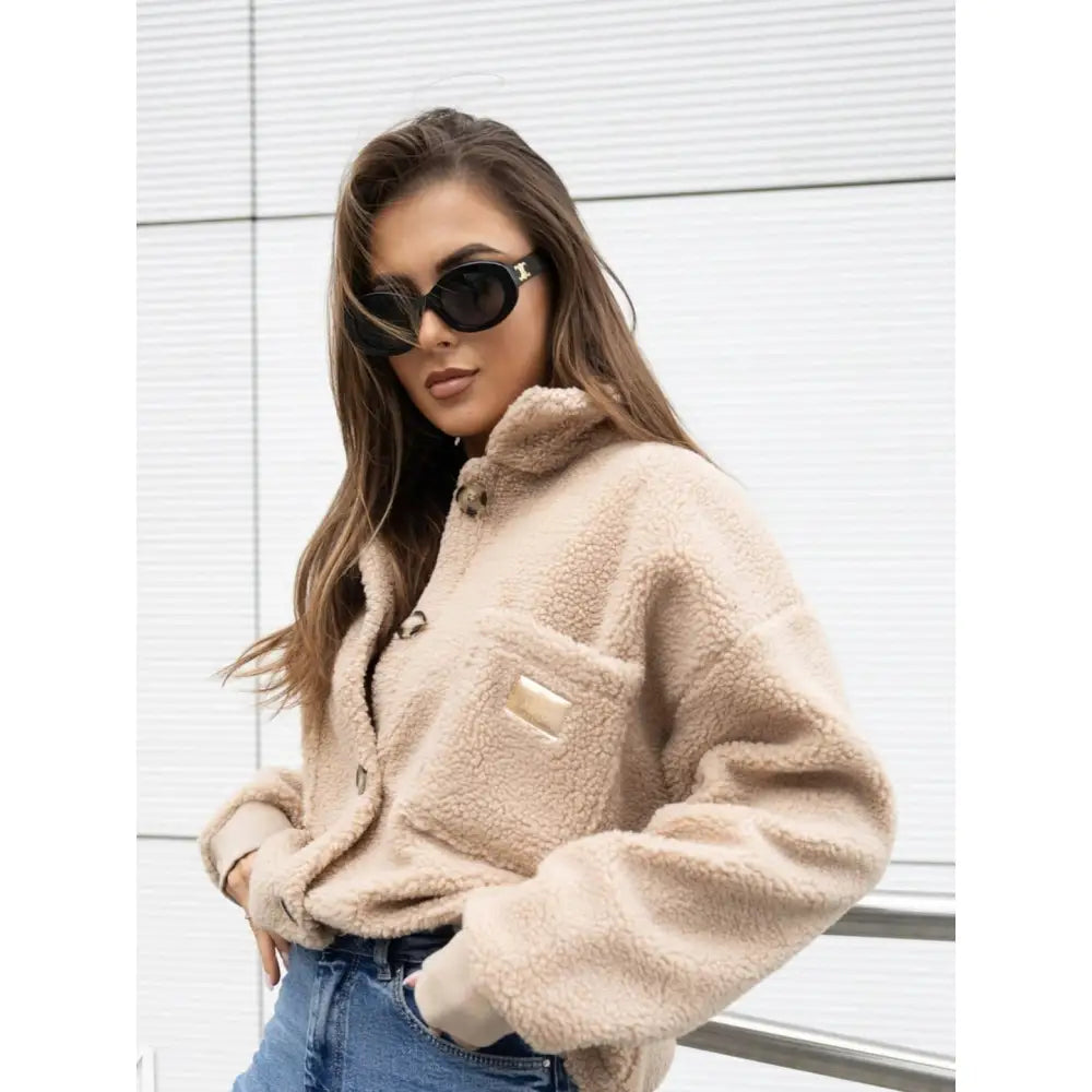 Sauelskinnjakke Damesauelskinnjakke Uni Beige Jakke