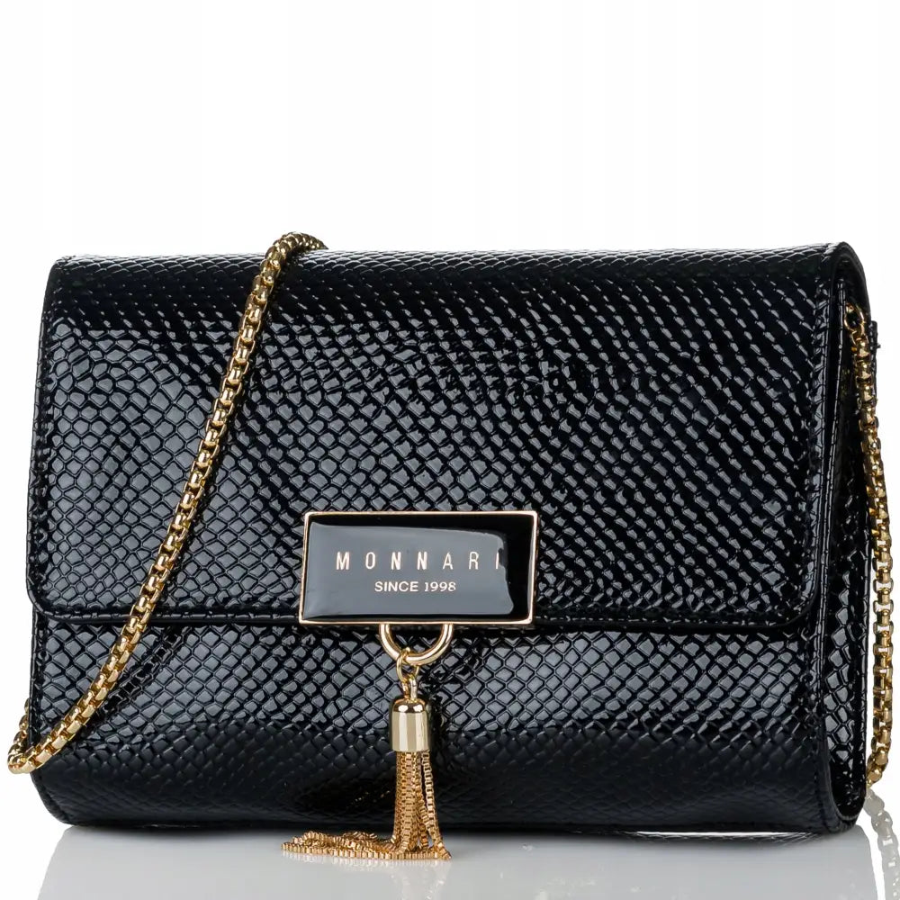 Selskapsveske Monnari Sort Skulderveske Clutch på Kjede