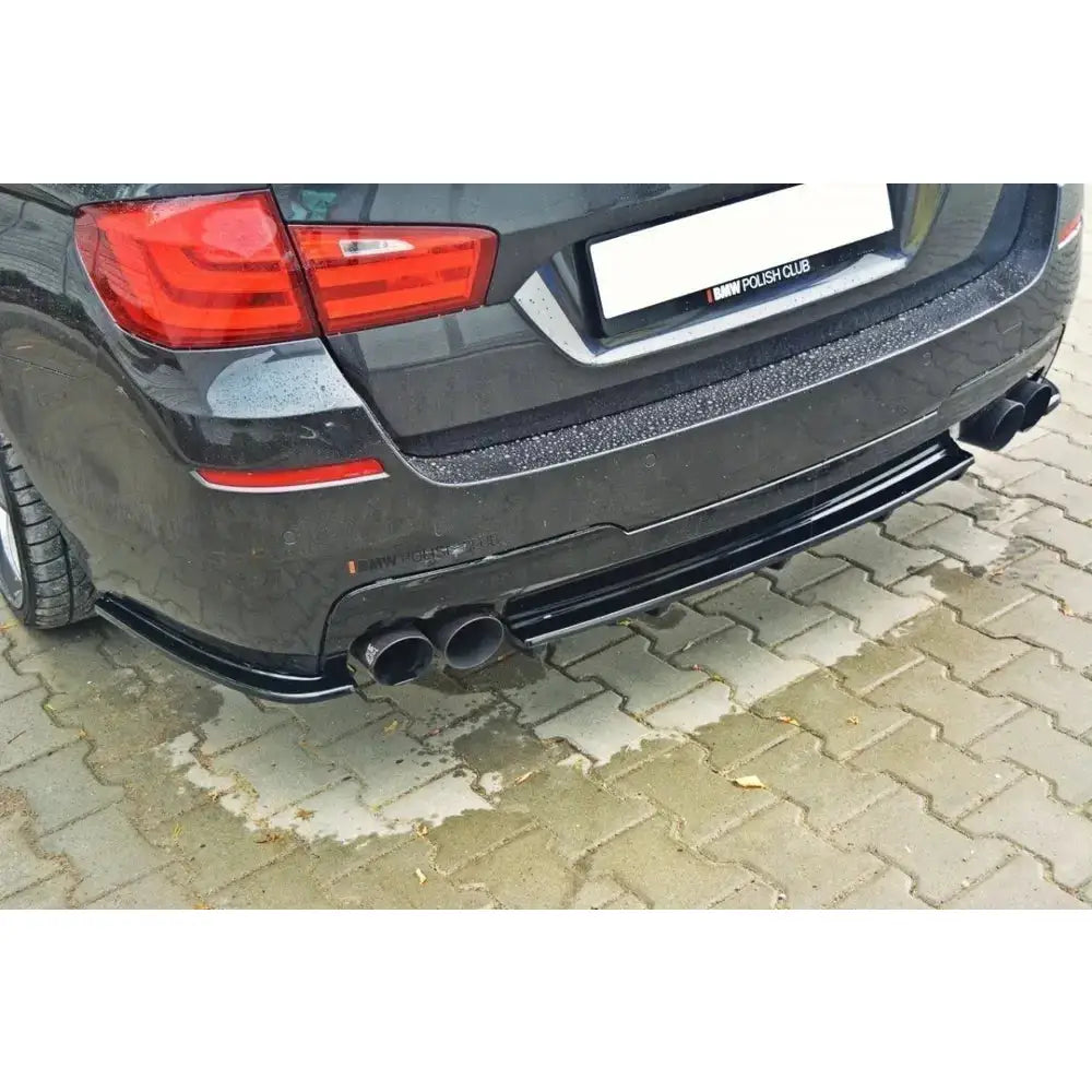 Sentersplitter bak Bmw 5 F11 M-pack (fits Two Double Exhaust Ends)