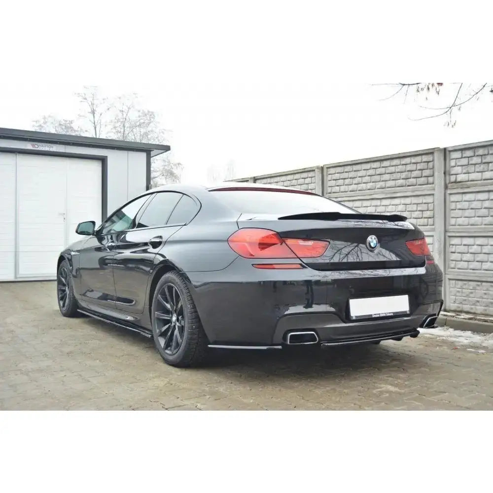Sentersplitter bak Bmw 6 Gran Coupé Mpack (with a Vertical Bar) Karbonimitasjon