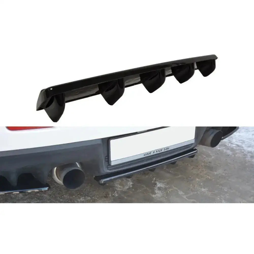 Sentersplitter bak Mitsubishi Lancer Evo x (med Vertikale Finner)