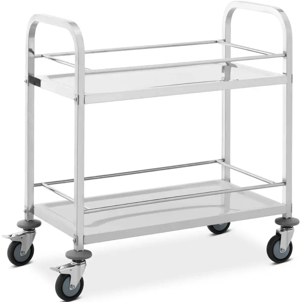 Serveringsvogn med To Hyller for Catering 70 x 38 Cm Bærekraftig Opptil 72 Kg.