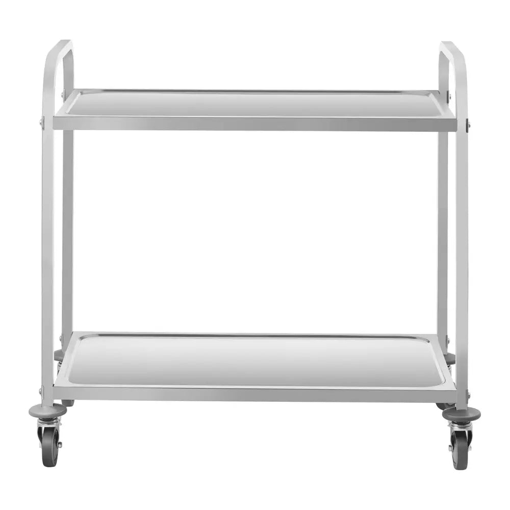 Servitørvogn Catering 2-hylleopptil 160 Kg Rustfritt Stål
