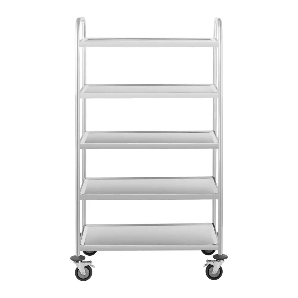 Servitørvogn med 5 Hyller i Rustfritt Stål for Catering Rcsw-5.1
