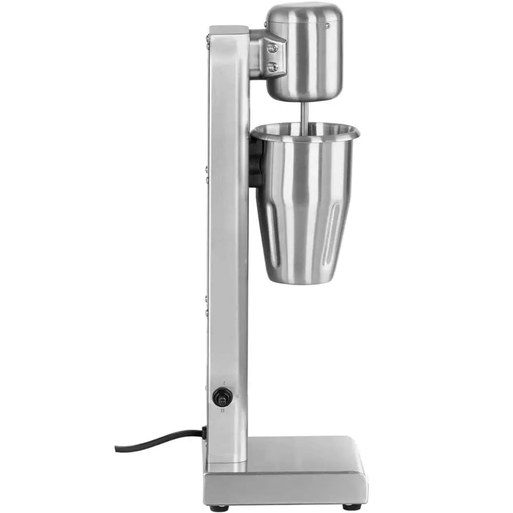 Shaker blenderbar cocktail smoothie shake, elektrisk mikser i stål med sylinderbeger festet under motorenheten.