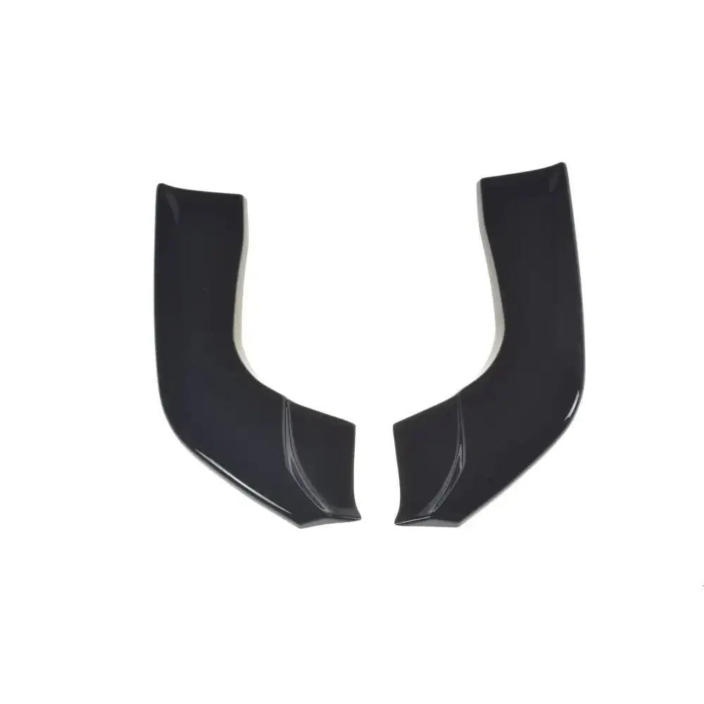 Paret sidesplitters bak BMW X5 E70 Facelit M-Pack lagt ved siden av hverandre, symmetrisk form og ensartet svart finish
