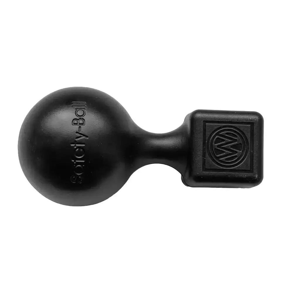 Sikring av tilhengerfeste Robstop WS 3500, toppvisning som viser matt sort plast og preget tekst pÄ firkantet ende.