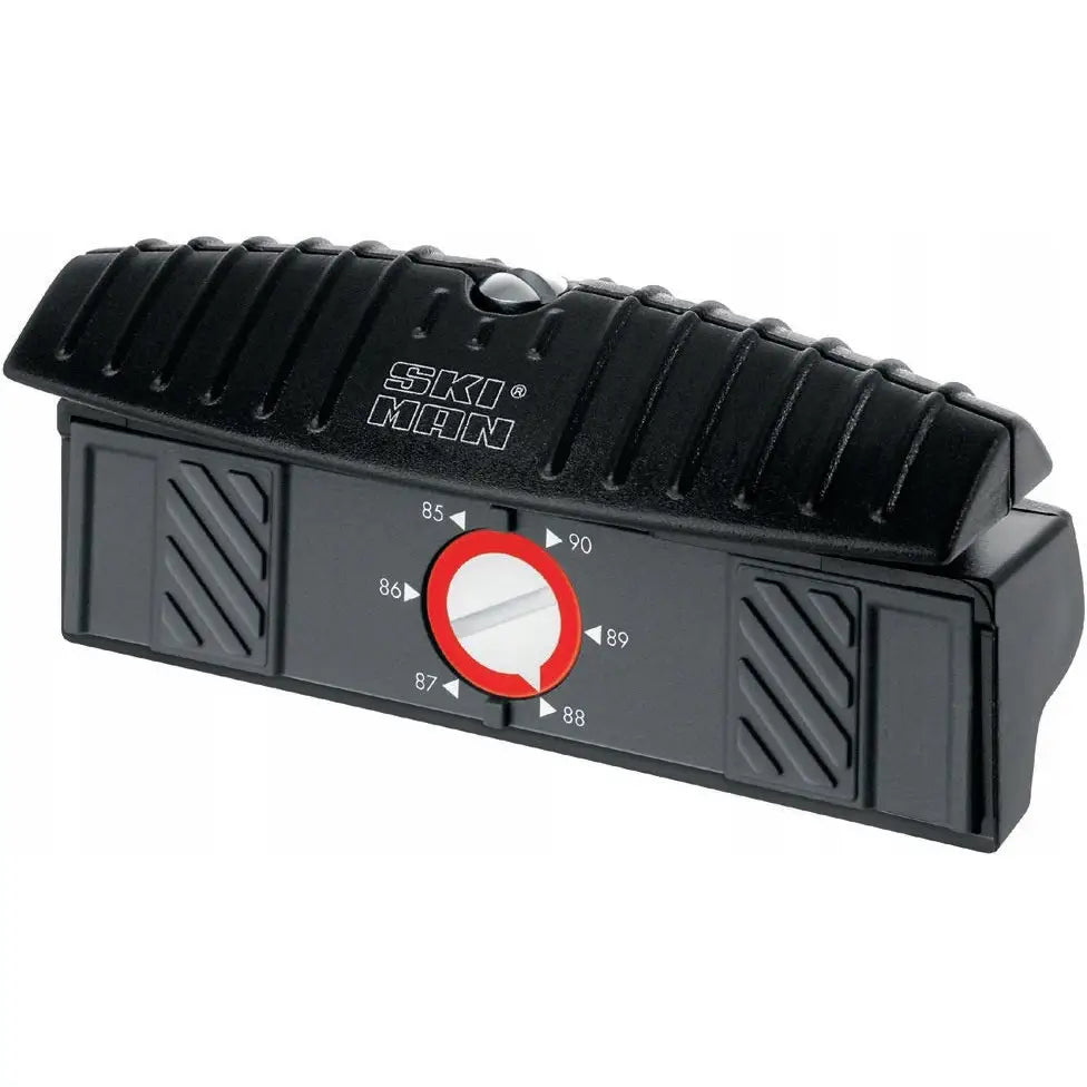 Ski Man Ergo Sharp skisliper med gripemønster, justerbar vinkel og graderinger fra 85 til 90 på rød ring.