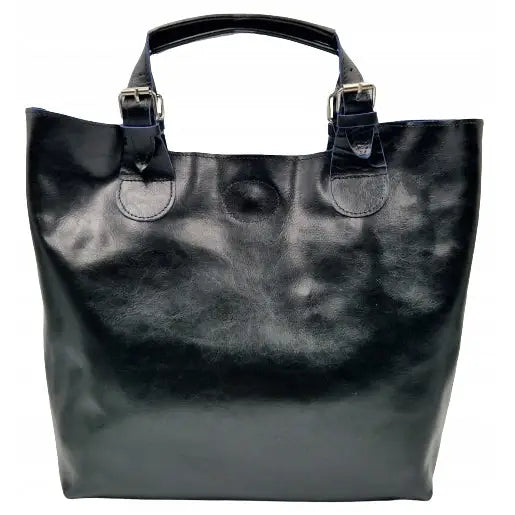 Skinn Shopper Veske Svart Dana