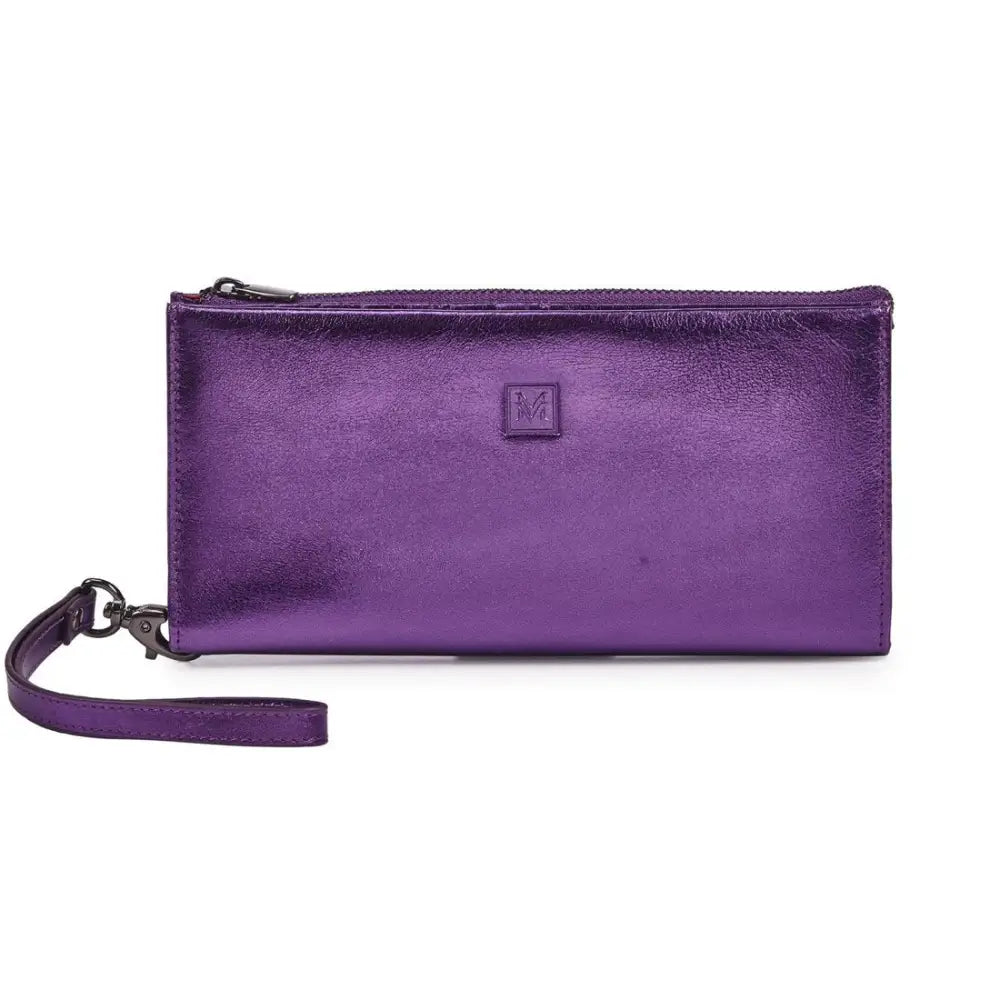 Skinnende Metallisk Stor Kvinnelig Lommebok Vermari