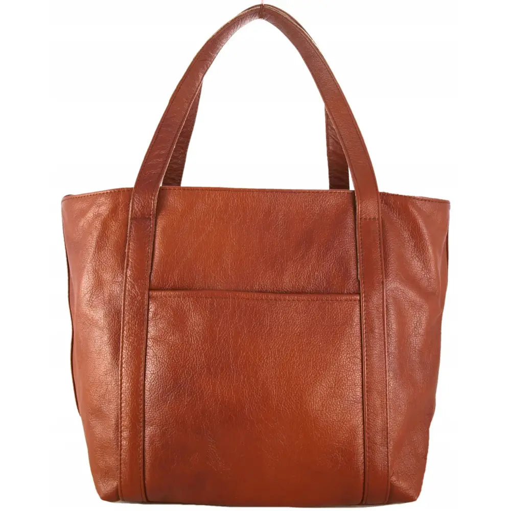 Skinnveske Sekk Naturlig Skinn Shopper 2-i-1