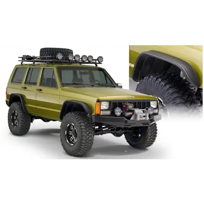Skjermbreddere Bushwacker Flat Style - Jeep Cherokee Xj