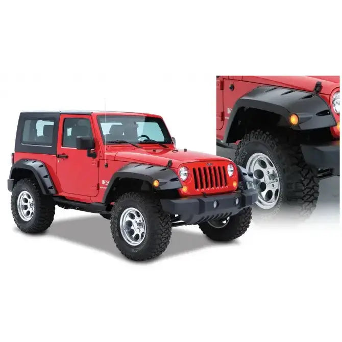 Skjermbreddere Foran Bushwacker Pocket Style - Jeep Wrangler Jk 4 Door