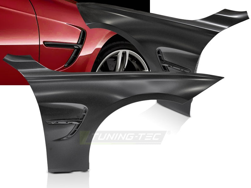 Nærbilde av sideventil på svart Sport Style skjerm for BMW F30 F31 2011–2018