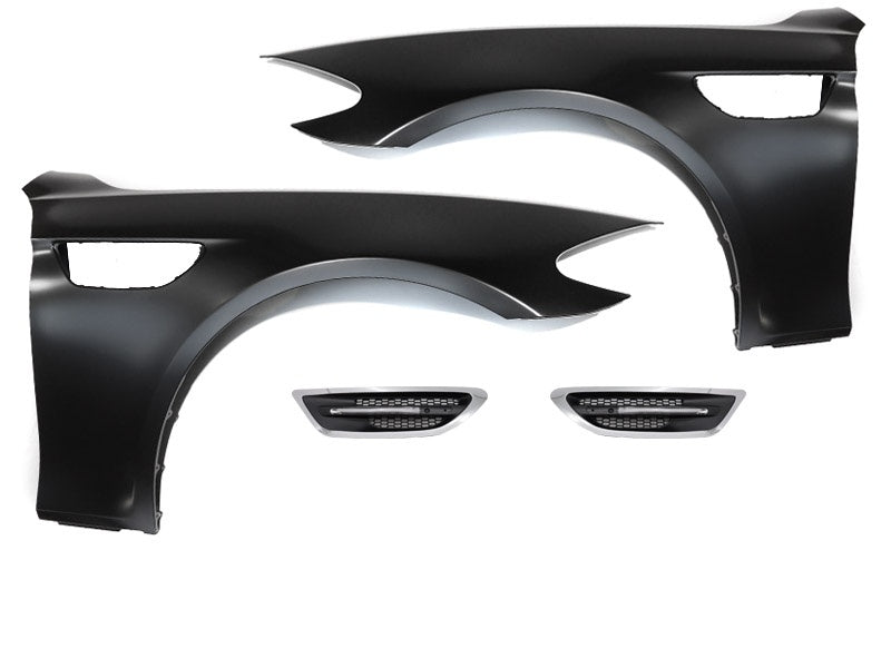 Forskjermer par sport style BMW F11 touring 2010–2016 krom detalj