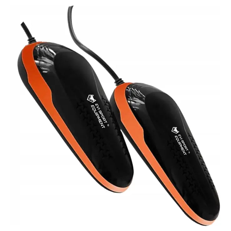 Skotørker med ozon, skrå oversiktsvinkel som viser rillet mønster, logo og tydelig oransje detaljer.