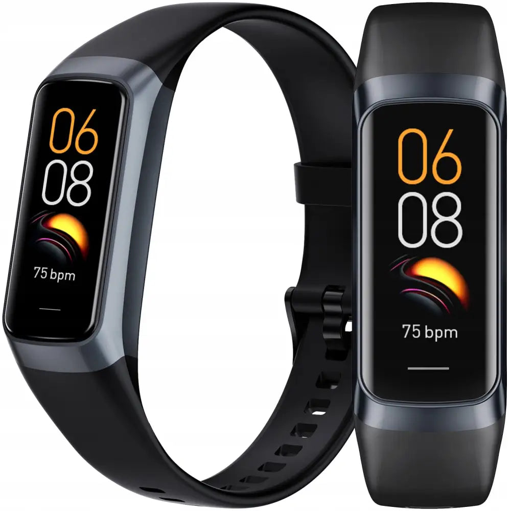 Smartband Damesmartklokke Amoled Puls Sport Fit Svart