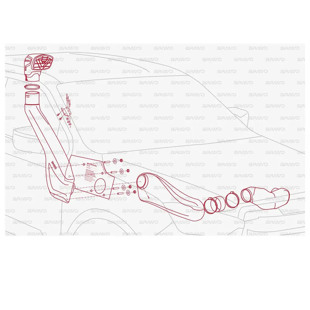 Snorkel Luftinntak Bravo - Isuzu D-max Iii 20-