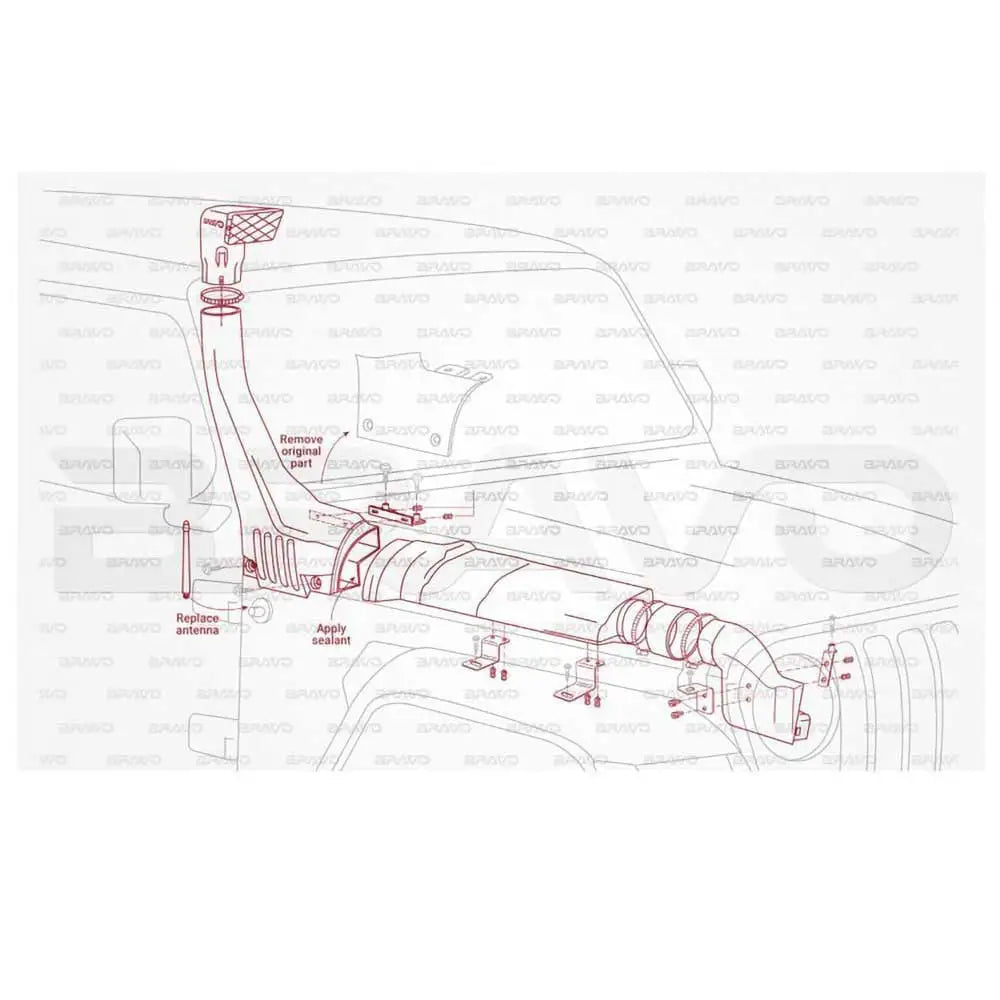 Snorkel Luftinntak Bravo - Jeep Wrangler Jl 4 d 18-