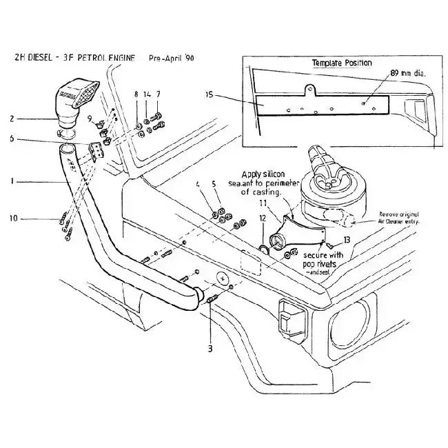 Snorkel - Toyota Land Cruiser J70 Lc70,71,73,75.78.79; 85-07