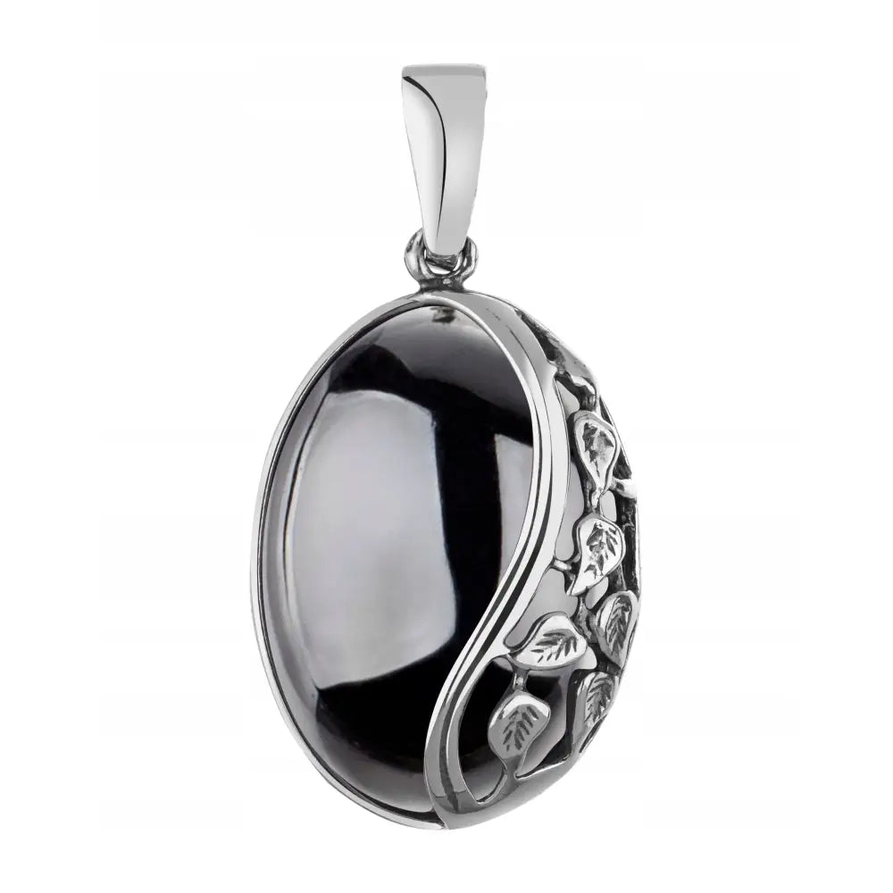 Charm Anheng med Hematitt til Kjede - Pr925 Smykker