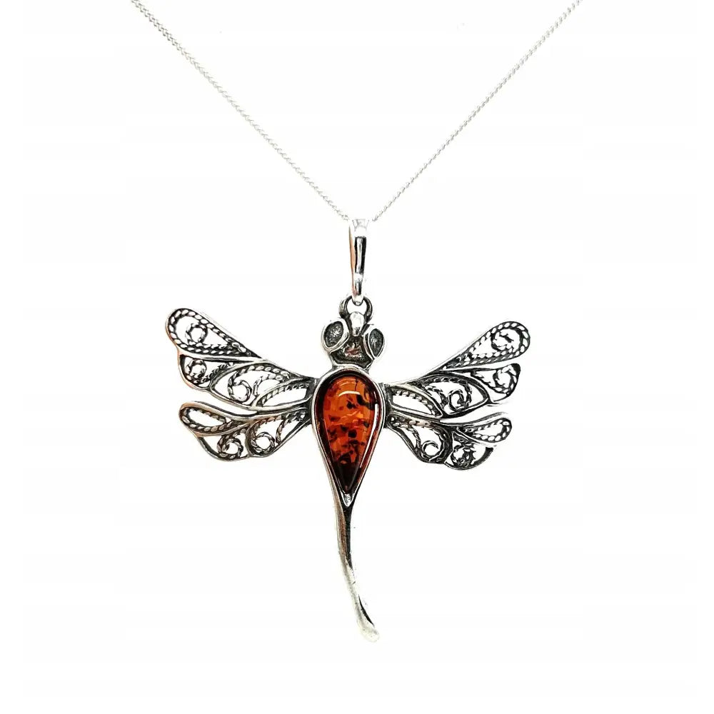 Charm Anheng med Rav - øyenstikker til Kjede