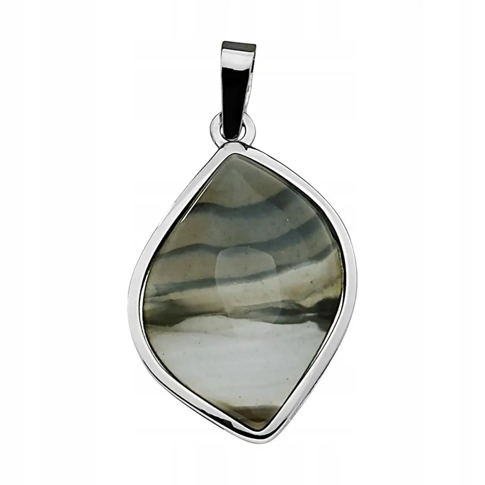 Charm Anheng med Stripet Flint til Kjede