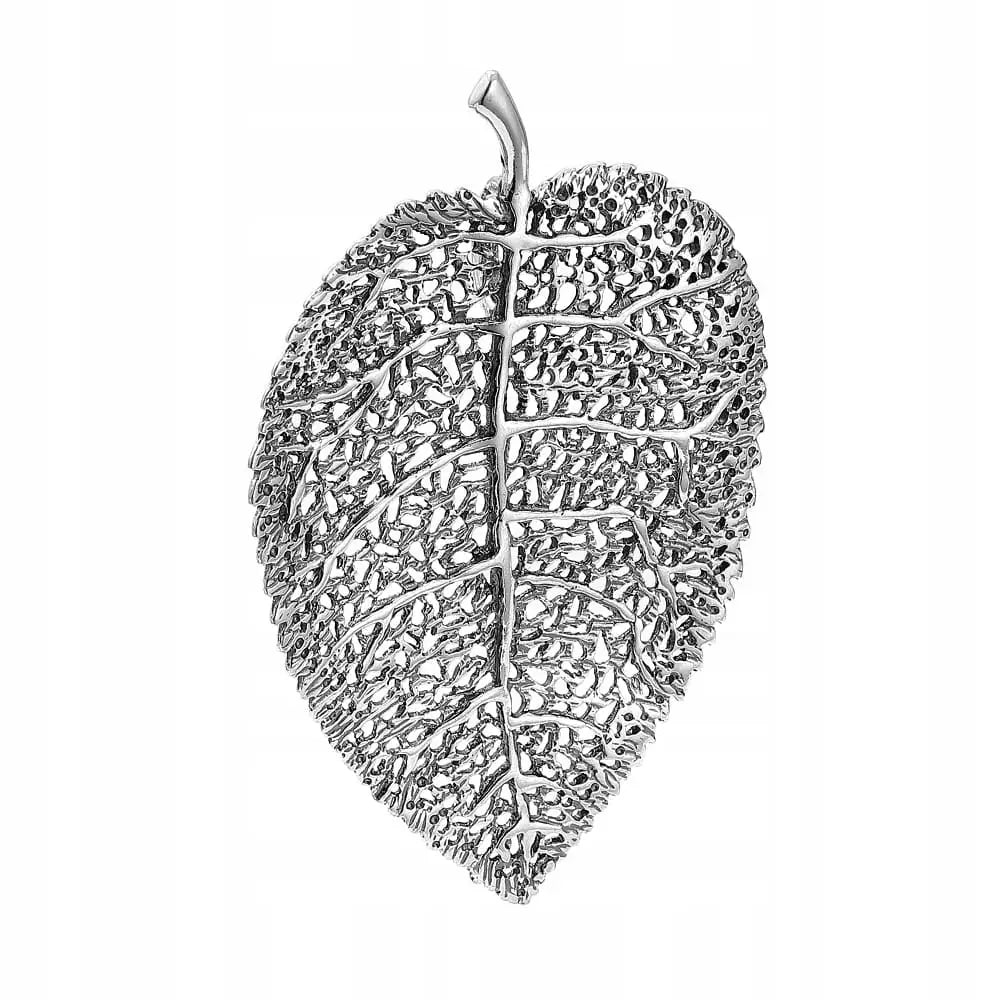 Charm Sølv Anheng Filigran Stort Blad Kjede