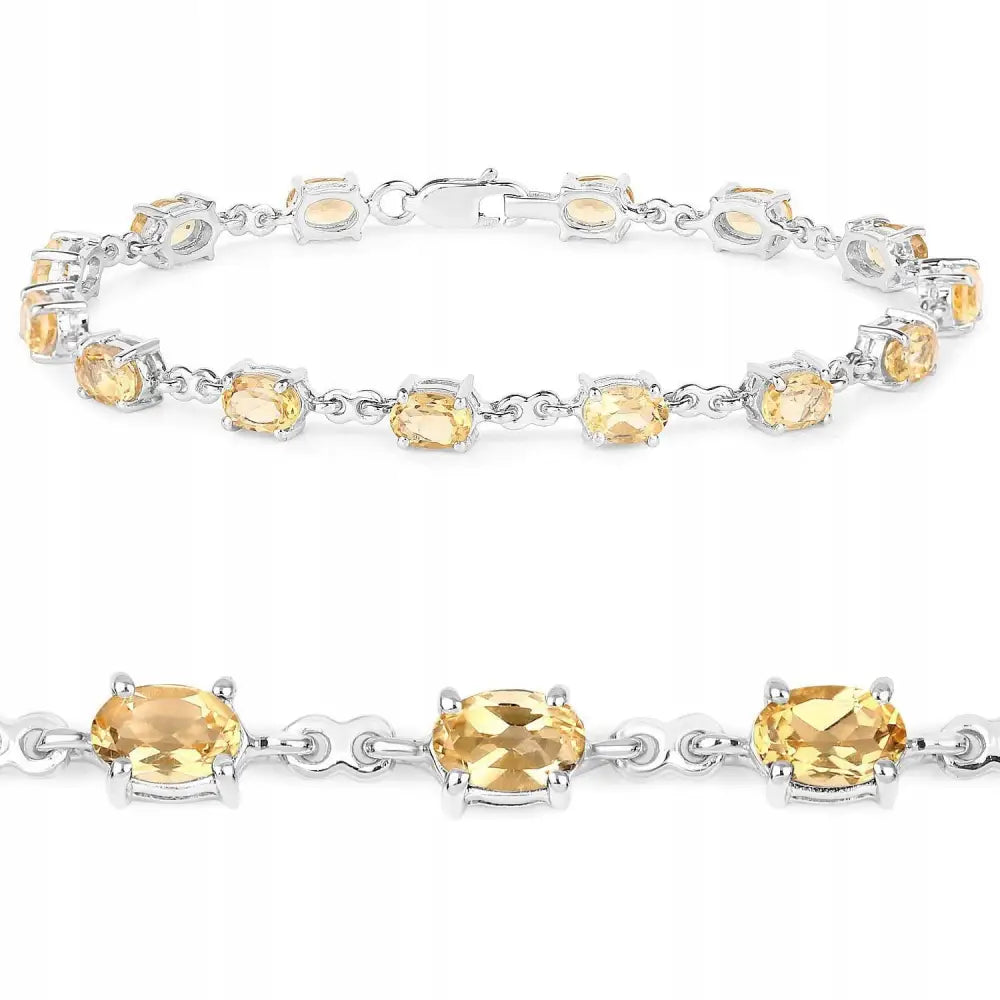 Armbånd Dame med Charms og Naturlig Sitrin ~ Gaveidé