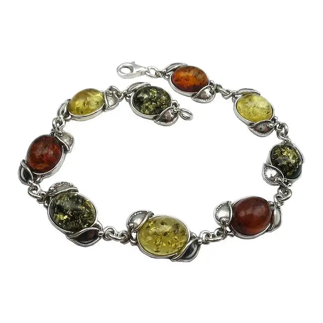 Armbånd Dame med Rav - Sølv og Charms