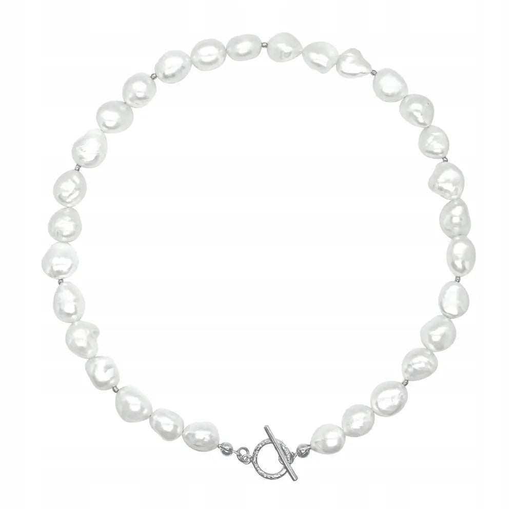 Choker Smykke med 925 Sølv og Naturlige Perler