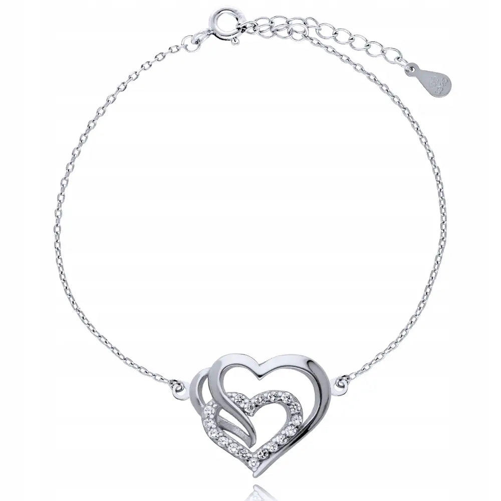 Armbånd Dame med Hjerte Charm i Sølv