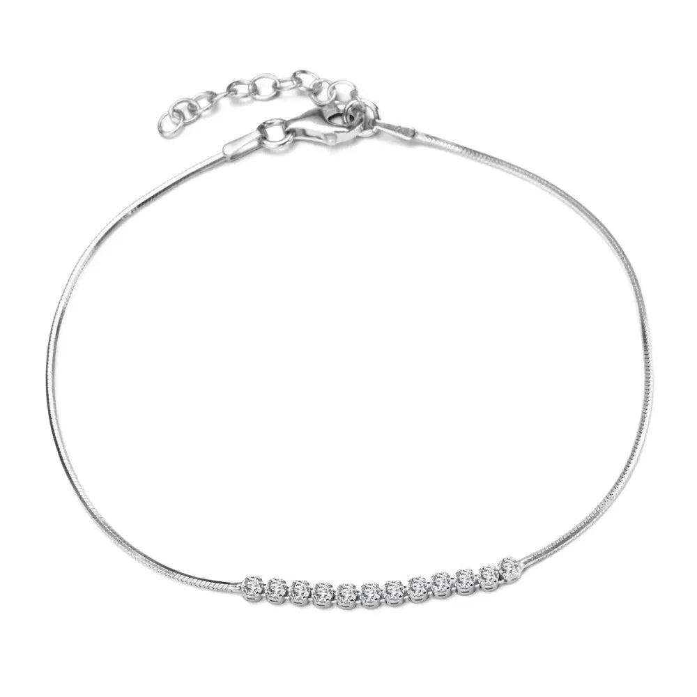 Armbånd Dame i Sølv med Zirkoner og Charms